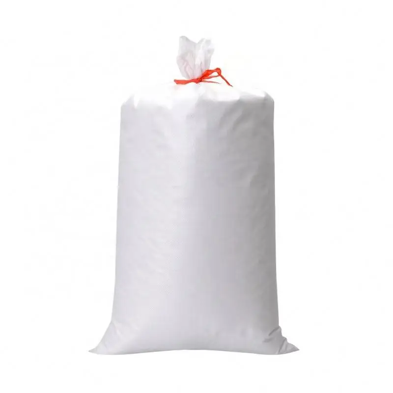 Empty 25kg 50kg plastic packaging PP woven raffia flour corn maize grain rice seed feed