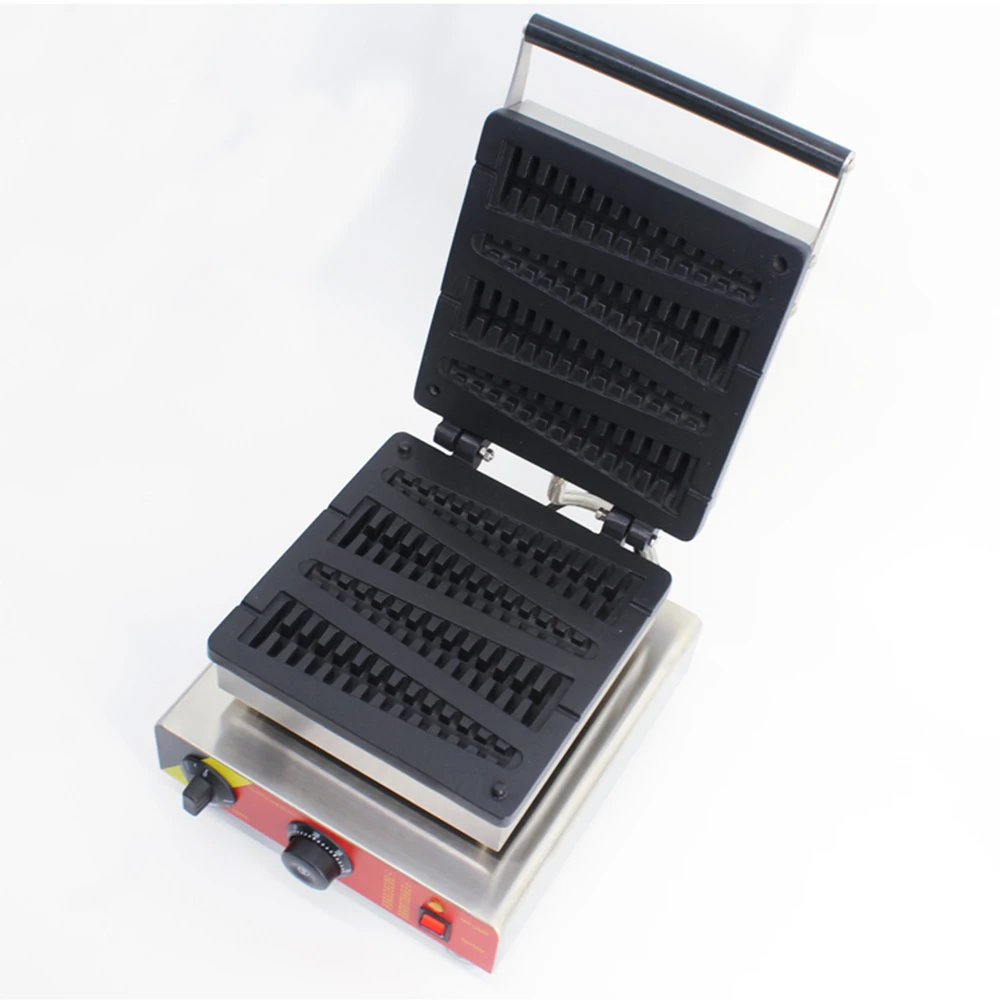 long service time lolly waffle stick maker machine christmas tree shape waffle machine