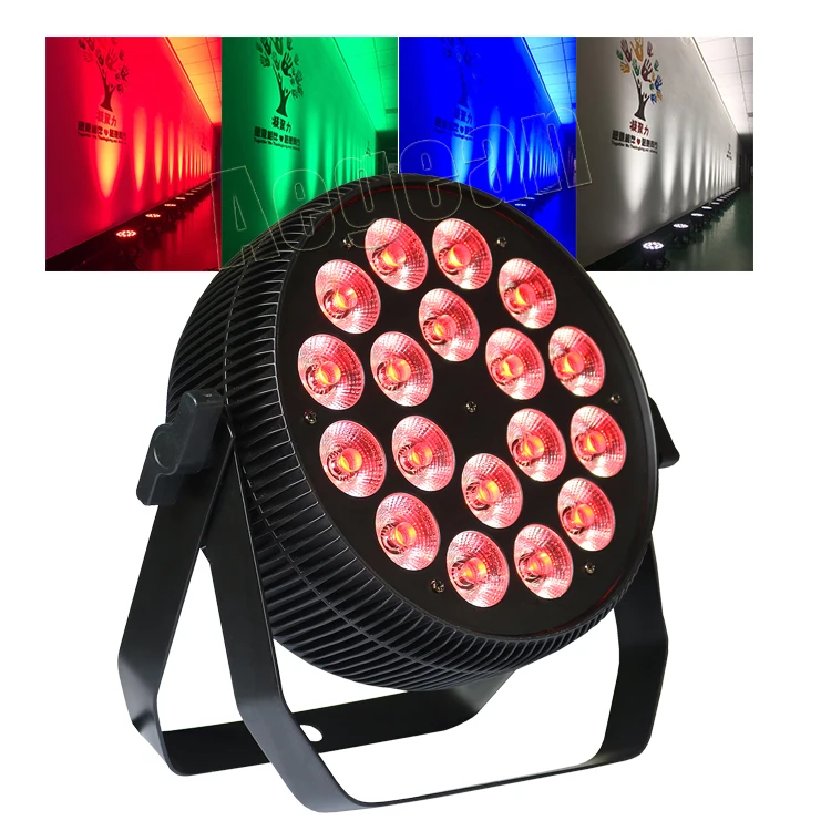 Factory Price 18X10W Rgbwa Uv 6In1 Wash Multicolor Dmx512 Led Par Lights For Disco Stage
