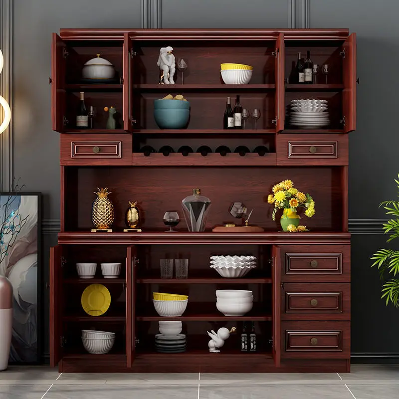 New Chinese style minimalist sideboard wine cabinet integrated against the wall kitchen locker living room storage cabinet