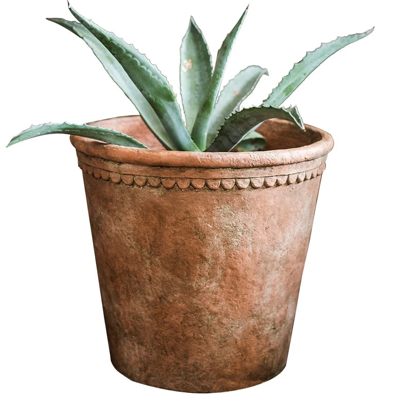 Fancy bulk vintage garden balcony decoration handmade ceramic planter flower terracotta pots for hotel