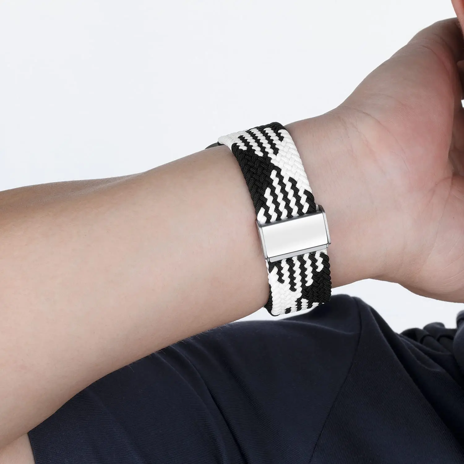 Sport Woven Watch Band with clasp for iWatch series 7 Women Men Girls Boys Braided Adjustable Nylon Bands