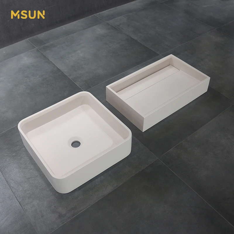 Hot selling acrylic solid surface foot washer new design bathroom washing basin