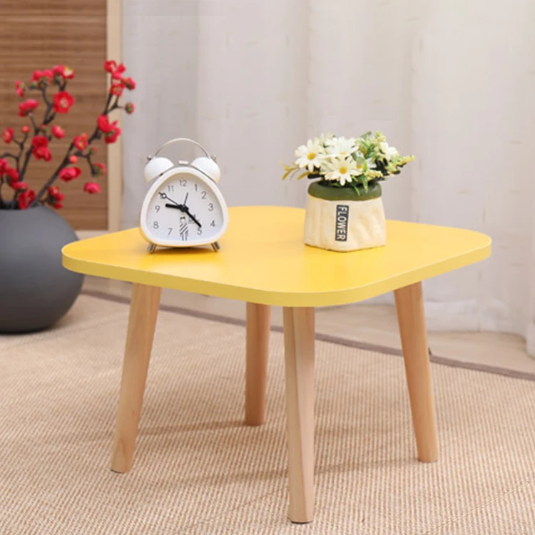 Nordic  simple modern small square wooden mdf cheap multifunctional coffee table furniture design  tea table