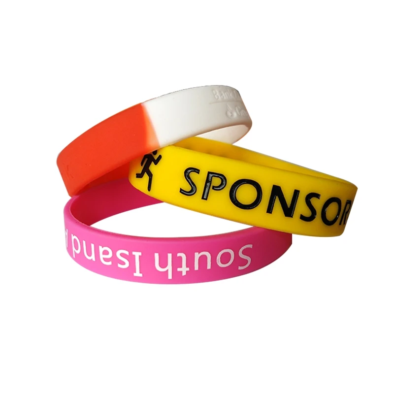 Promotion Custom Wrist Band Friendship Black Silicone Bracelet Sports Glow in Dark Vintage Wristbands for Men and Women Unisex