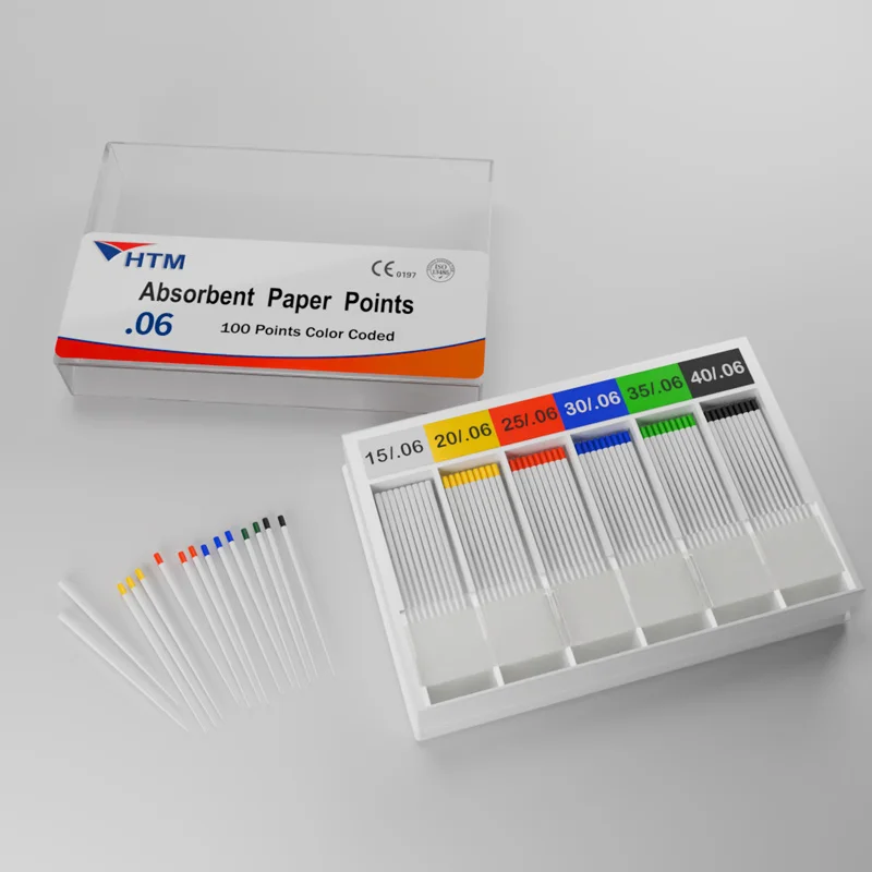 HTM Dental Equipment Consumables Label Dentist Materials Disposable Dental Products Absorbent Paper Points For Dental Surgical