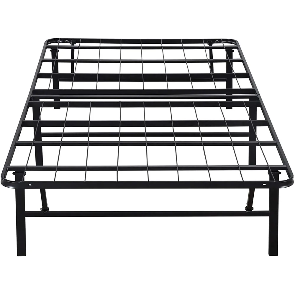 Furniture Folding Metal Bed Frame, 14 inch Metal Comfort Base