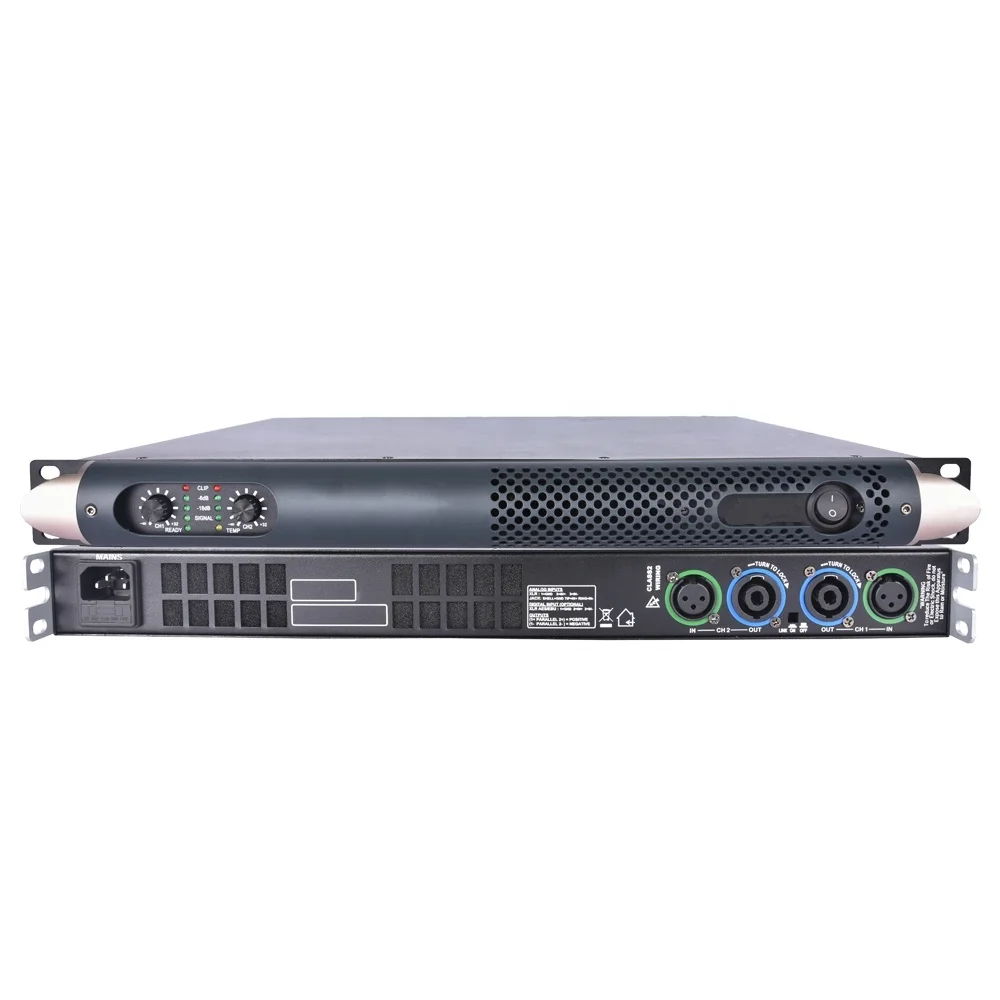 Professional 1u size 2 channels digital power amplifier 450W*2