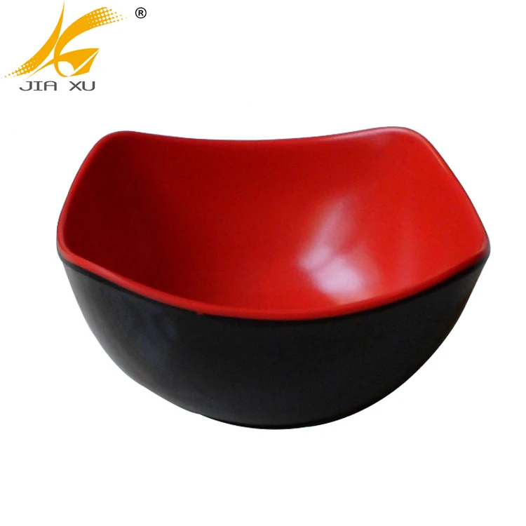 melamine ware red and black color line bowl