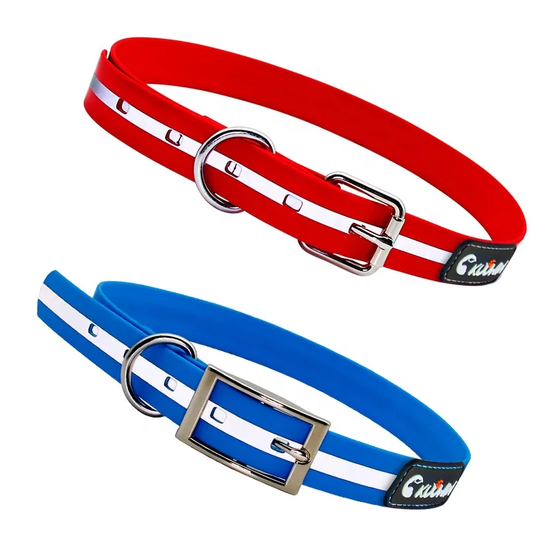 PVC waterproof glow in the dark dog collar