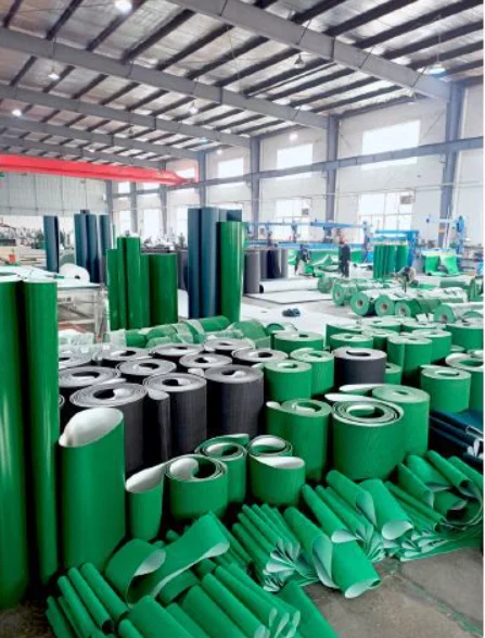 Custom PVC pattern convayor belt White blue green black Rough Top rubber conveyor belt price 3 buyers