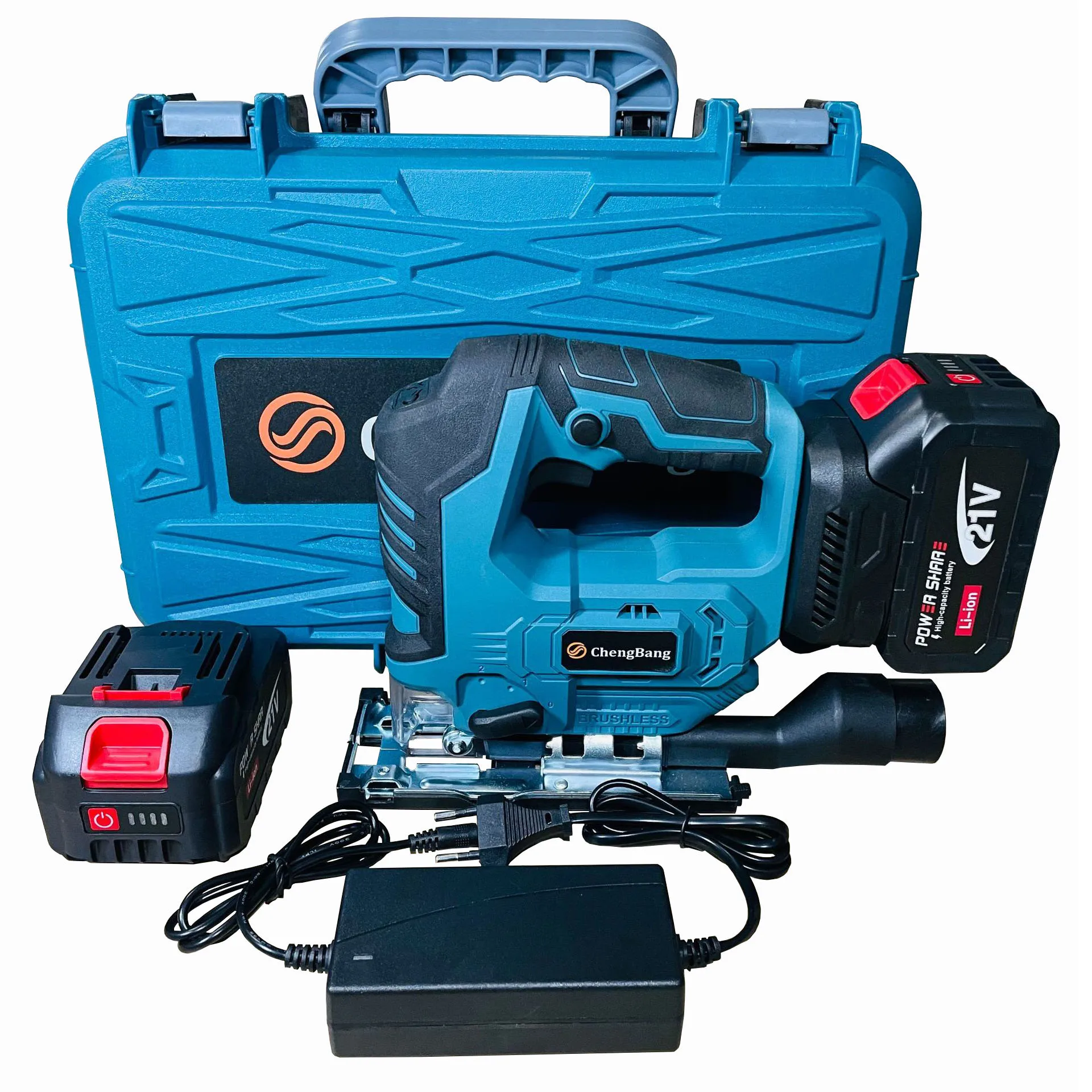 800W High Power Portable Brushless Electric Jig Saw Rechargeable Cordless Wood Metal 0-45 Degree Angle Curved Cutting Machine