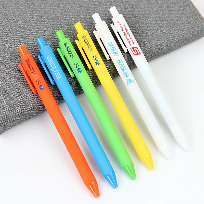 BSBH Cheap Advertising Promotional Gifts Custom Plastic Metal Ballpoint Pen 1mm Oil-based Pen 0.5mm neutral Pen