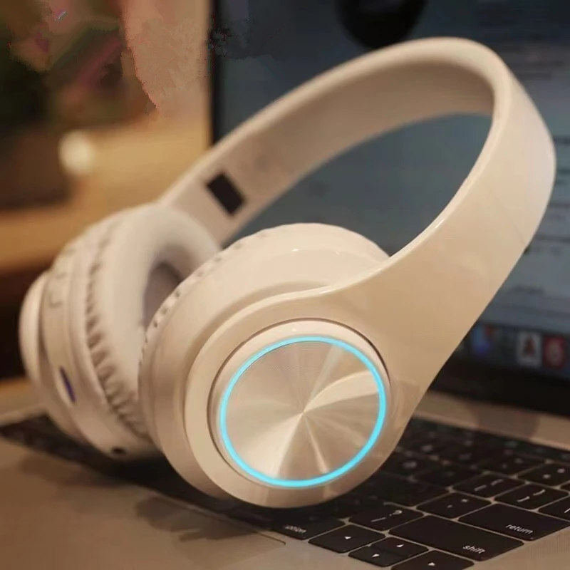 B39 LED light wireless headsets foldable gaming headphones with microphone TF card fone de ouvido auriculares