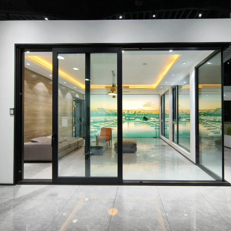 Wind And Dust Proof Balcony Sliding Glass Door Lift Easy Open Aluminum Sliding Door