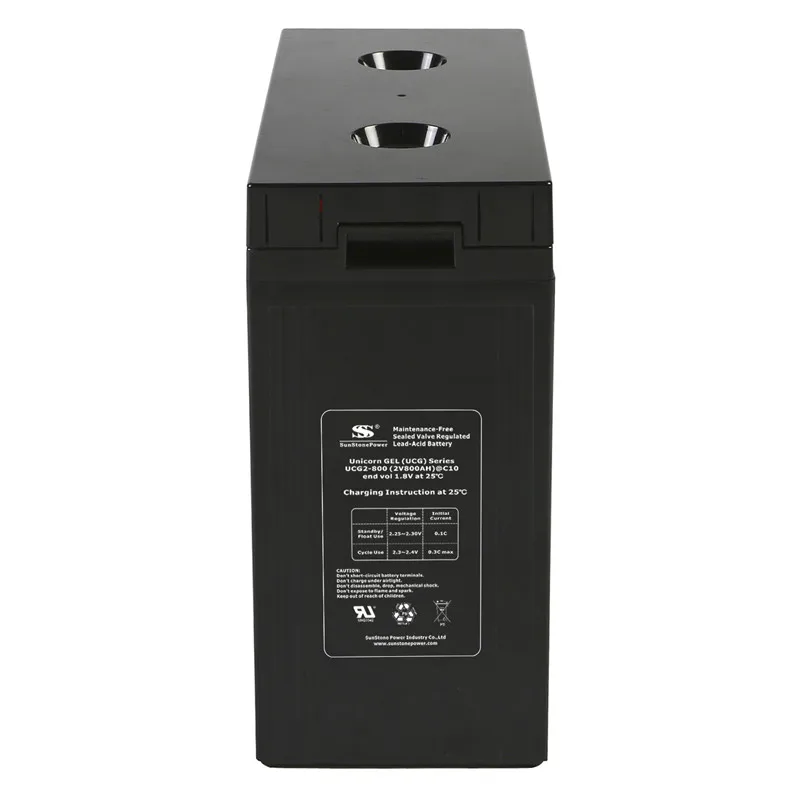 Sunstone Wholesale Front Terminal GEL Battery 2V 800AH For Telecom UPS Power Backup Maintenance Free Storage Battery