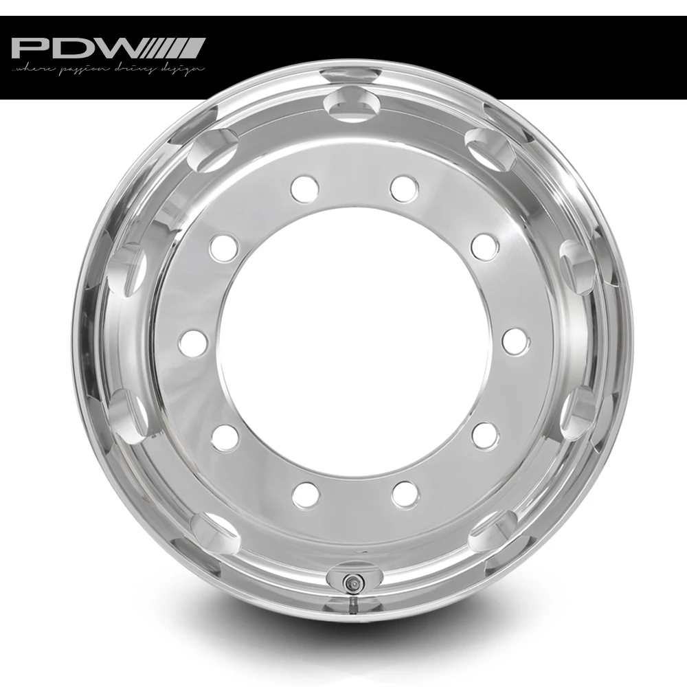 PDW Bus Wheel Ten Bolts 22.5x9.00 Strong Stability Bus Wheel Ring Commercial Alloy Truck Wheel Aluminum