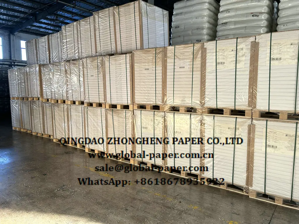Bond paper ream packing with loading container