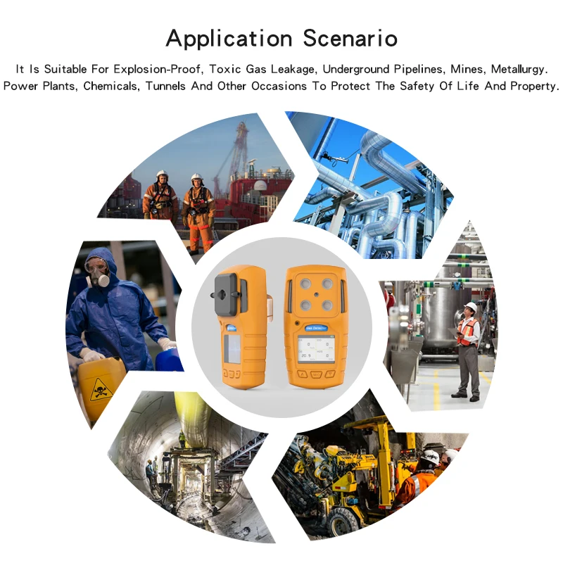 Portable multiple gas detector methane gas detector toxic gas analyzer