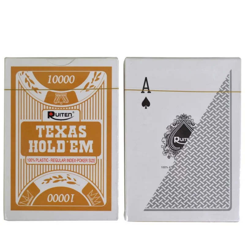 Custom printed waterproof poker cards plastic Texas poker cards