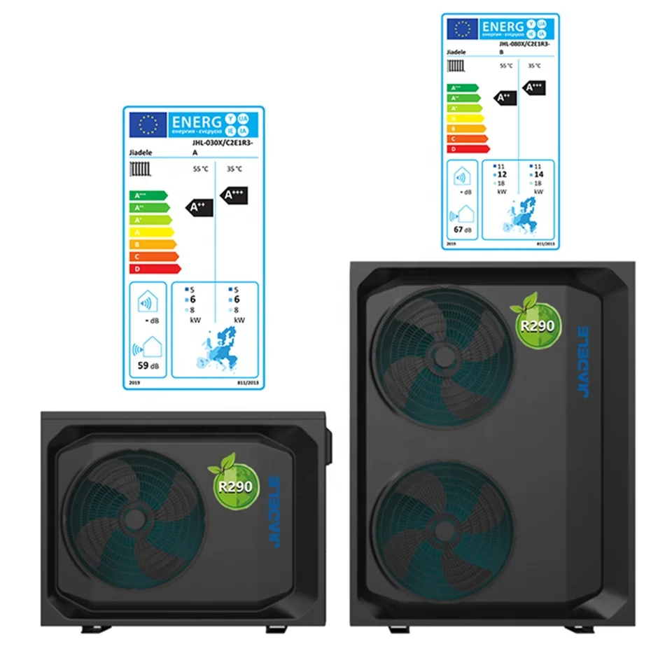 JIADELE Dc Inverter Air Water Pompy Ciepla China Source Heat Pump Monoblock Pompa Bomba De Calor Di Calore 12kw