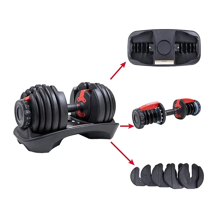 
Gym Equipment Fitness Adjustale Dumbells Ajust Adjustabl 40kg 52.5lb 90lb adjustable dumbbell weights 