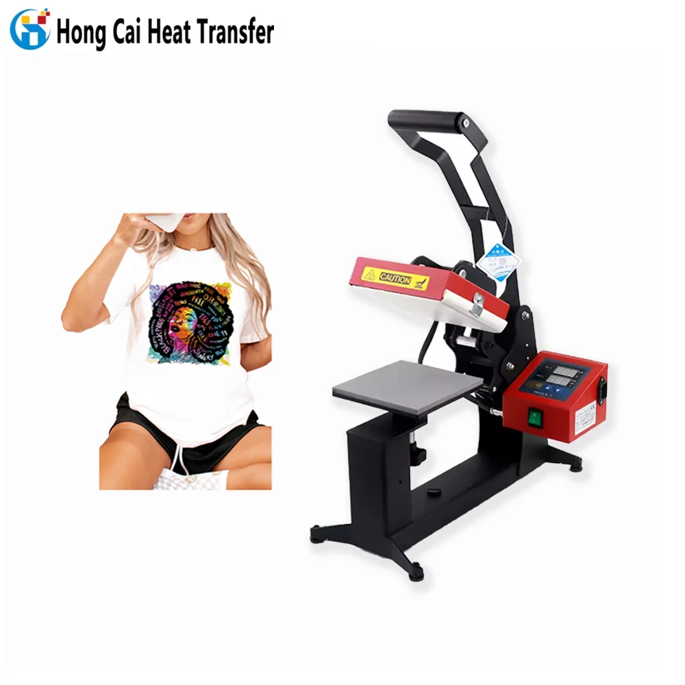 Hongcai heat press machine 15*15cm small mark heat press logo heat press machine can be grouped two in one