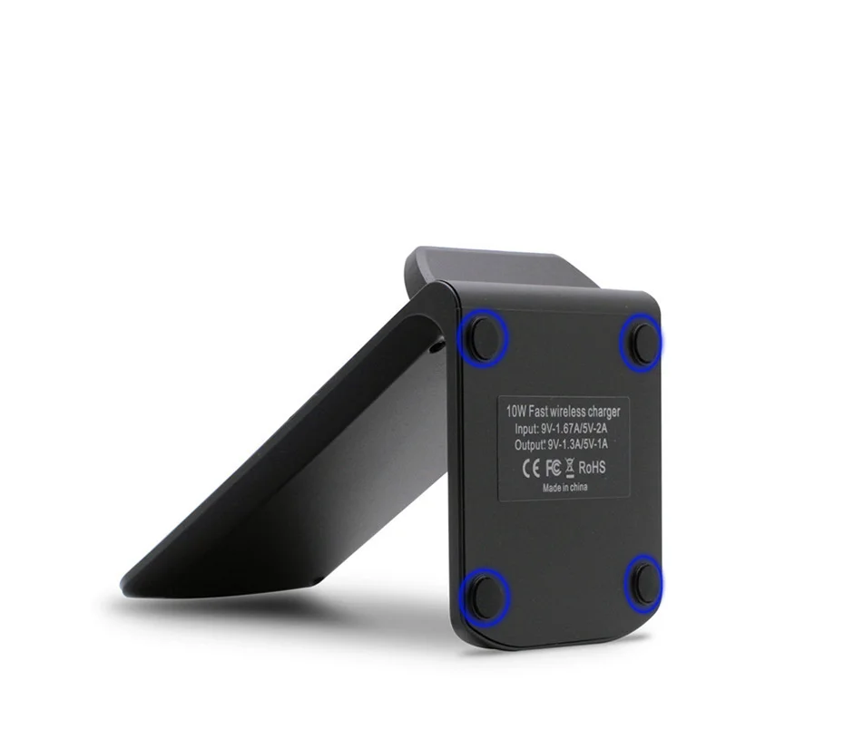 Беспроводное зарядное устройство с технологией Qi, 10 Вт подставка Q740 Quick charge pad для iPhone QC3.0 зарядное устройство для быстрой беспроводной док-станция для зарядки для Samsung Xiaomi Huawei