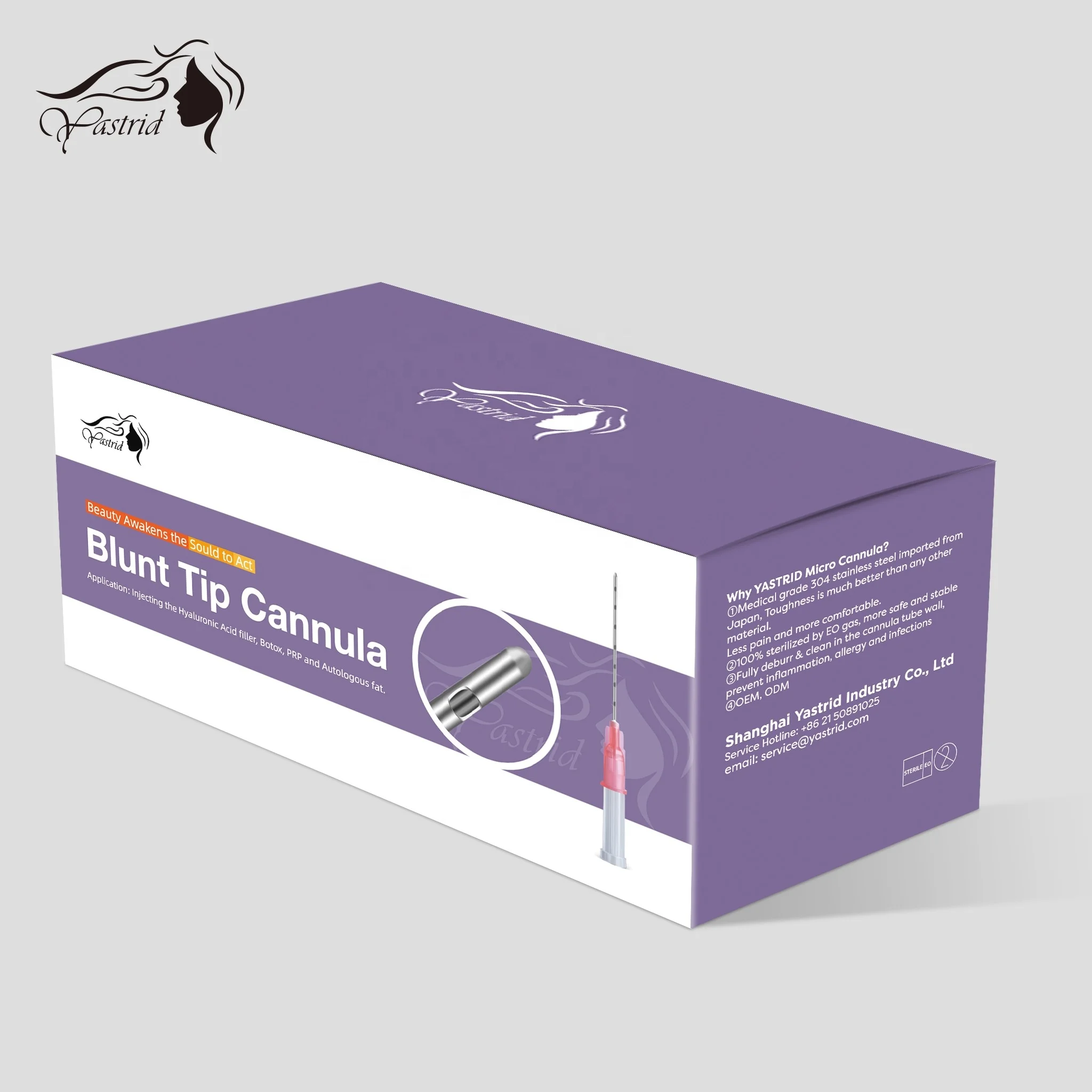 Medical Sterile Blunt Tip Cannula Needle 25G 50MM for Filler Injection With Stainless Steel