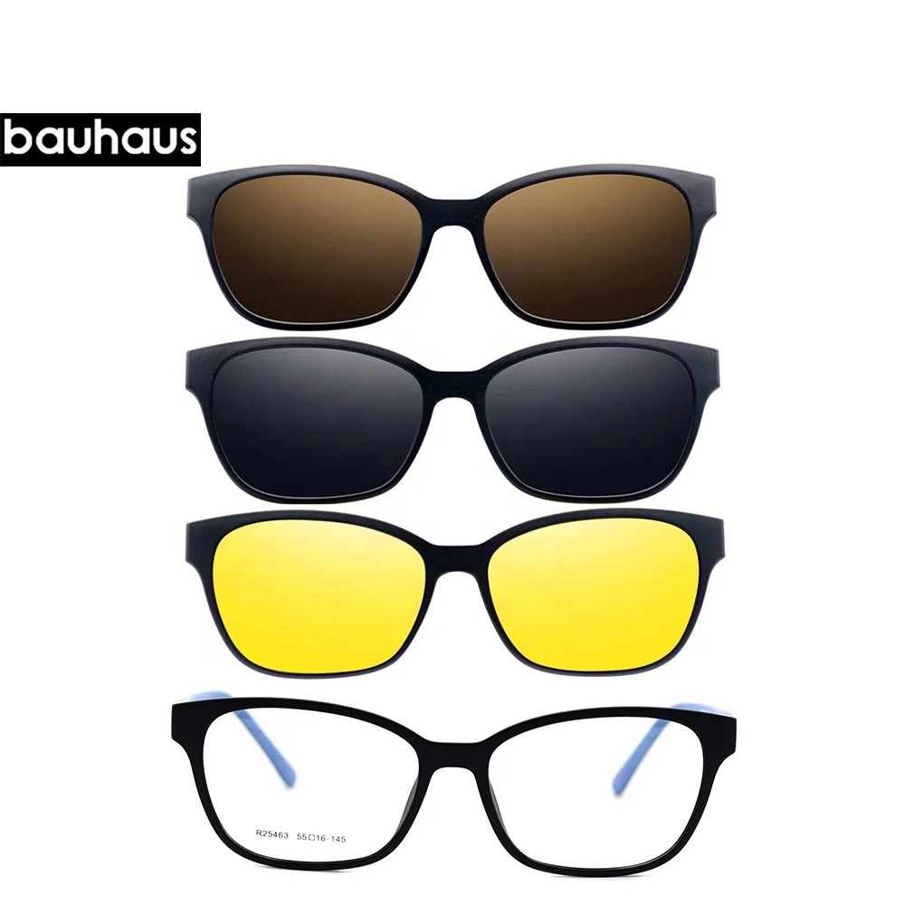 R25463 Zhengda Custom High Good Quality Ultem Eye Glasses with Magnetic Clip on Polarized Sunglasses