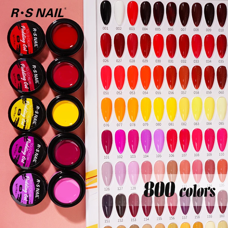 R S Nail Disco Polish Painting Gel 800 Colors Card Disco Gel Polish Color Step Gel Book Elegant Nail Beauty Supplies