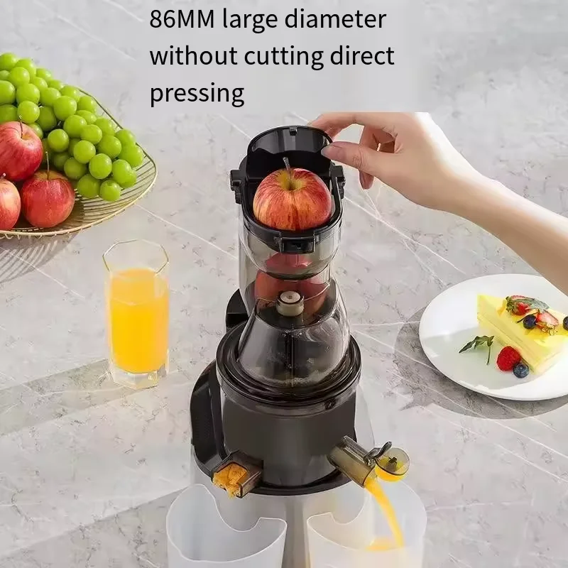 Fruit and vegetable residue juice separation household large caliber non cutting filtering original juice machine