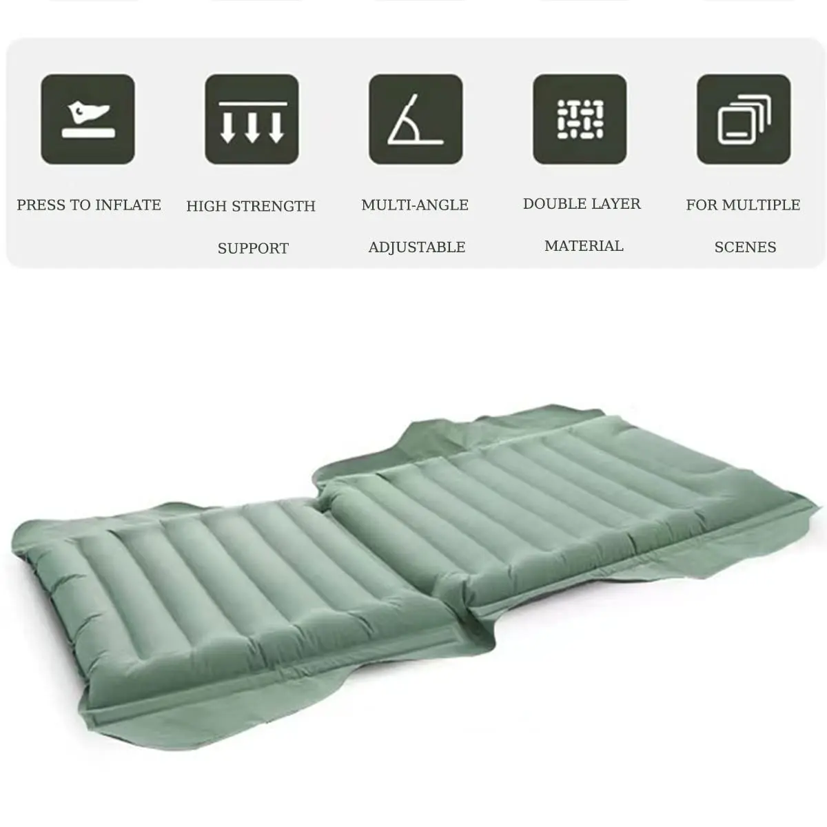 Custom Built-in Foot Pump Air Mattress Spliceable Double Ultralight Outdoor Fold Inflatable Camping Air Mats Sleep Pad