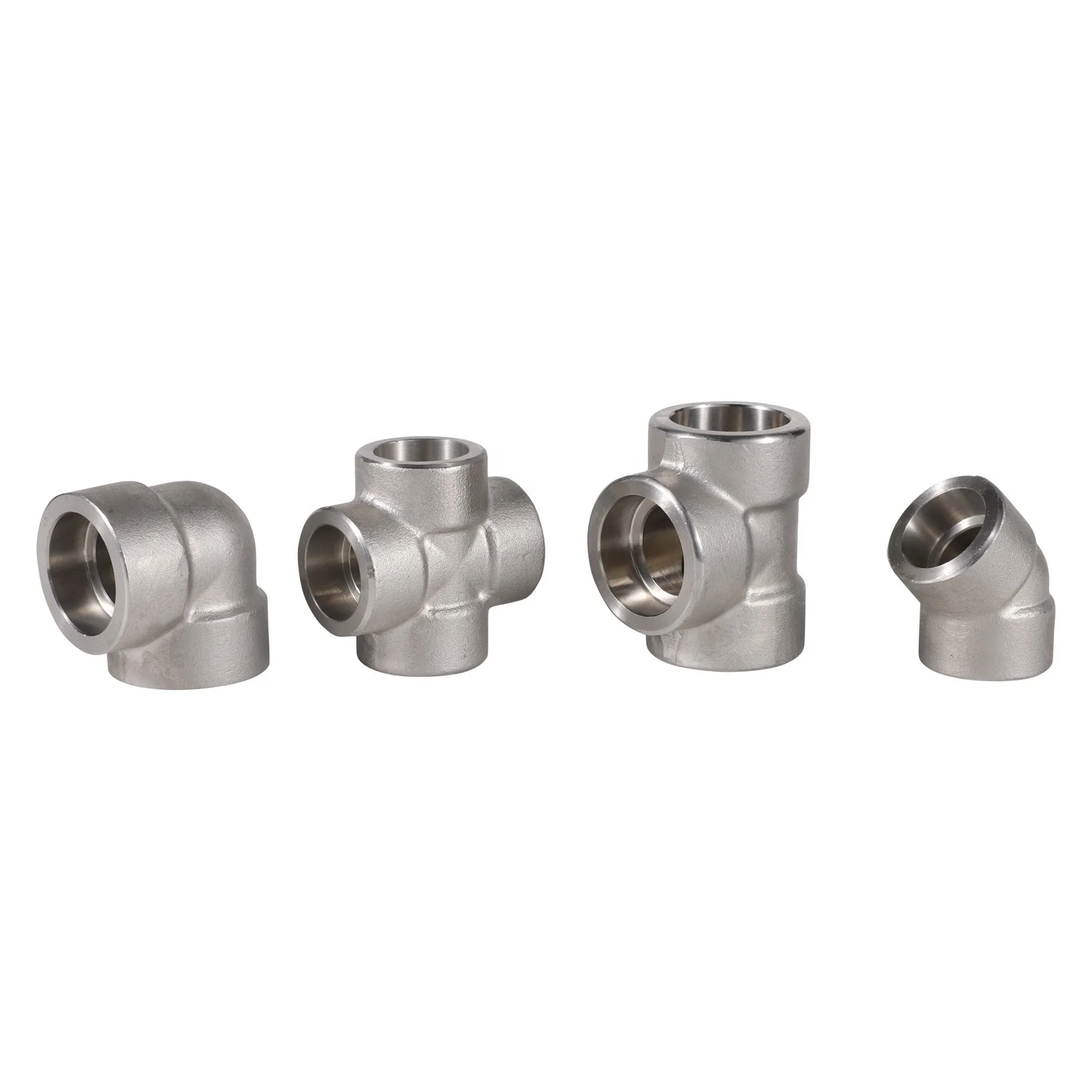Forged Pipe Fittings 3000# Forged Elbow ANSI B16.11 Standard DN20 Carbon Steel Tee Socket Weld 3/4 Inch Thread Forged Fittings