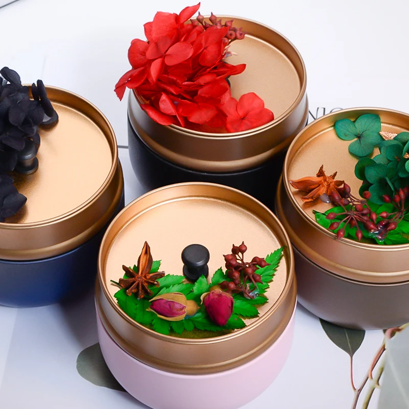 Wholesale dried flowers Vintage tin boxes Aromatherapy candles Handmade wedding gifts perfume gift box set