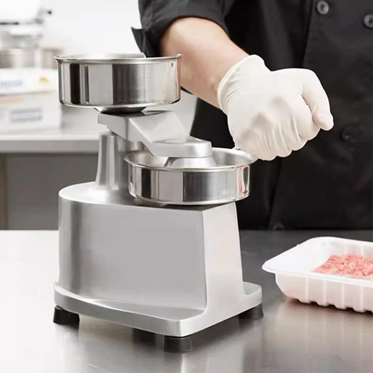 Manual Hamburger Patty Maker 130mm 5 Inch Meat Cake Press Machine Stainless Steel Burger Meat Patty Forming Machine Burgery