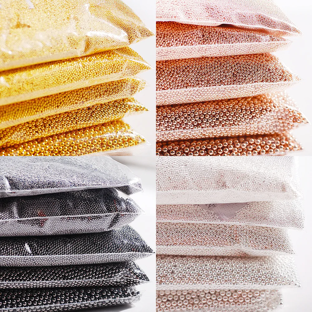 Destly 0.6-1.5MM 1KG  nail art caviar bag Steel Ball manicure accessories  Mini steel ball nail decoration nail caviar beads