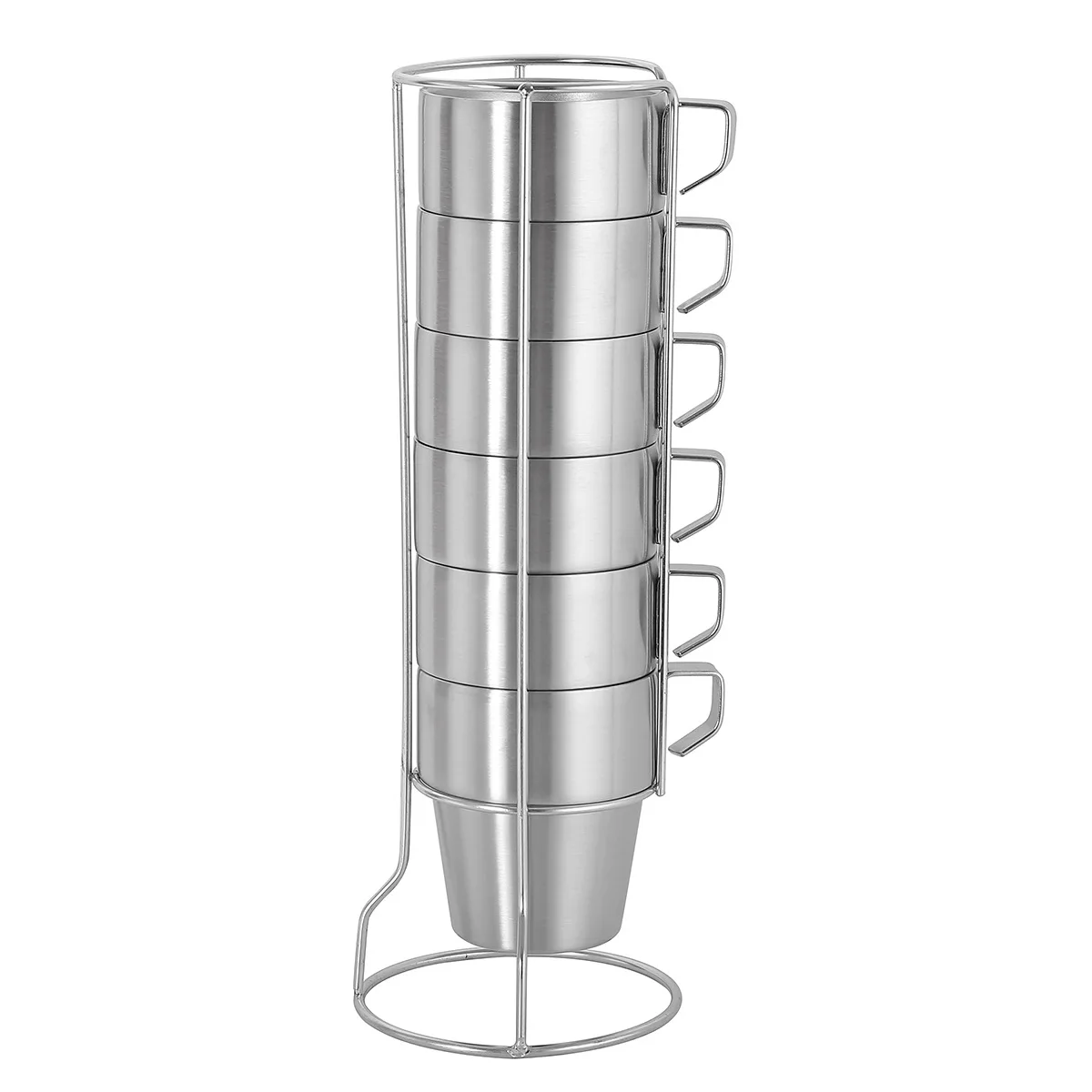 304 SS Insulated Outdoor Stacking Double Wall Stainless Steel Travel Mug with Stand