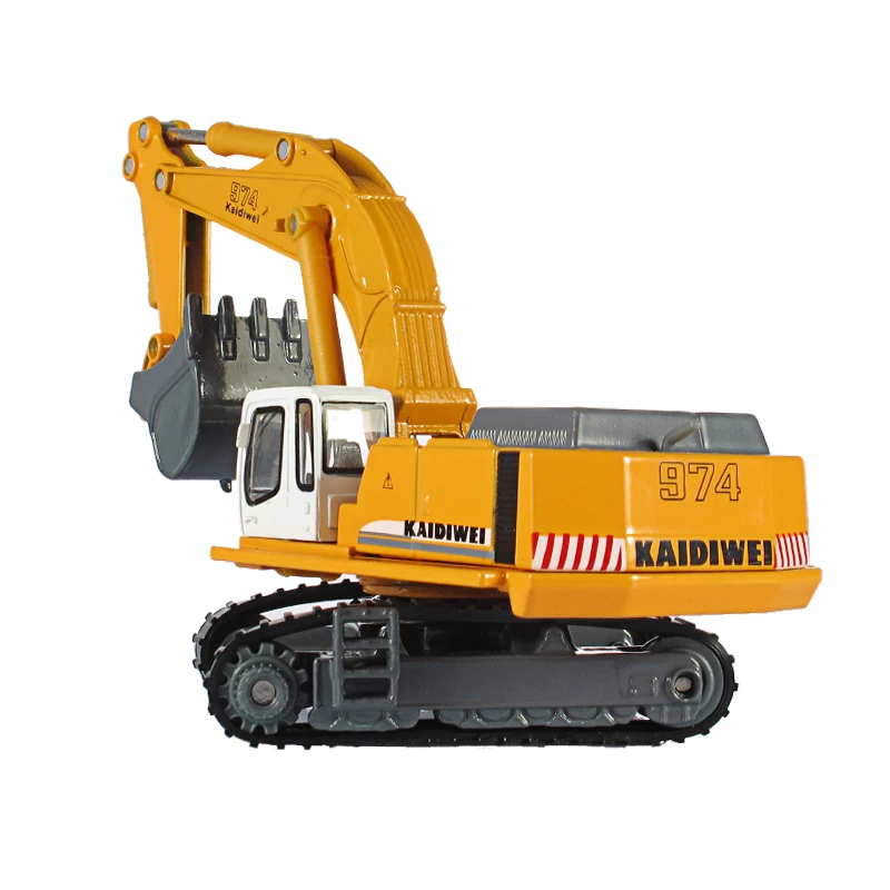 KDW 1:87 scale model car Die Cast Excavator educational toys Engineering Vehicle Model Truck As Gifts for kids