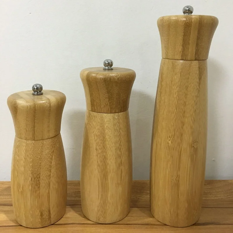 
Wholesale Eco Friendly Manual Bamboo Salt Pepper Grinder Mill 