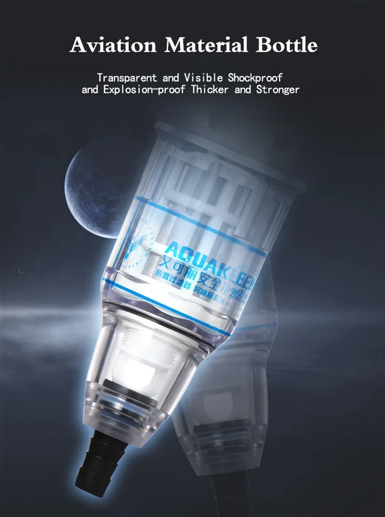 Household Faucet Water Filter Backwash Spin Down Sediment Water Pre-filtration Stainless steel 40 Micron