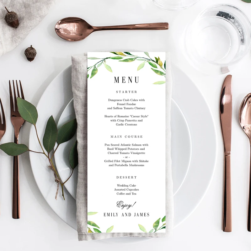 Custom printing paper round shape table menu card