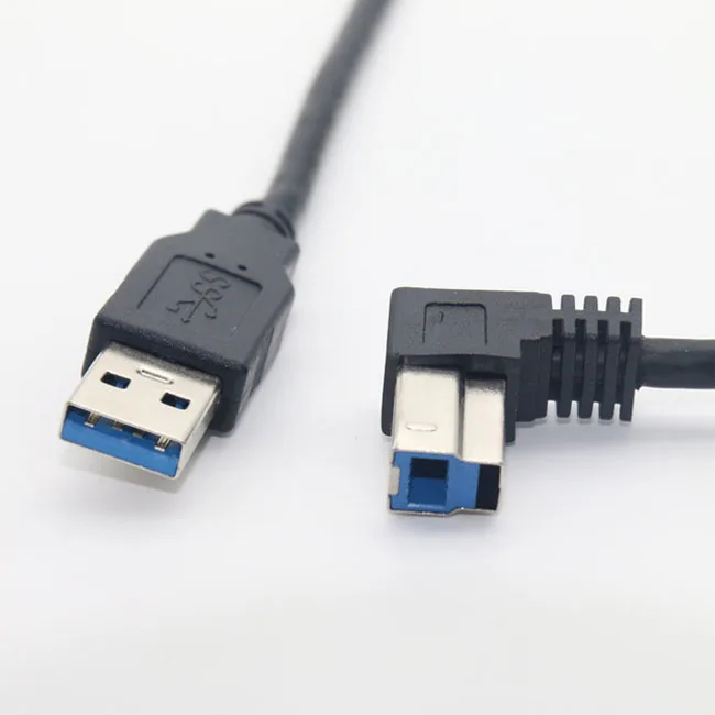 USB-3 0 сверхскоростной Кабель с разъемом «штекер-Б» под углом Nickle 1 8 м