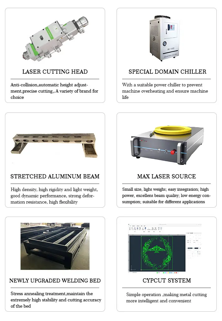 China Manufacturer Best Price High Precision Auto Fiber Laser Metal Cutting Machine