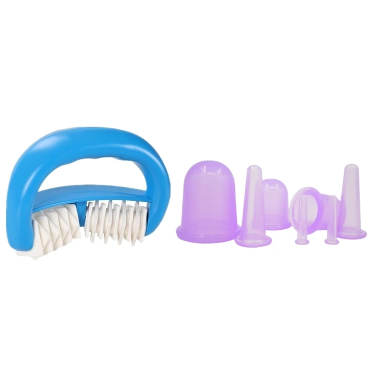 8pcs  massage cupping vacuum jars cans cupping silicone cans for body massage anti cellulite Anti-wrinkle de with brush