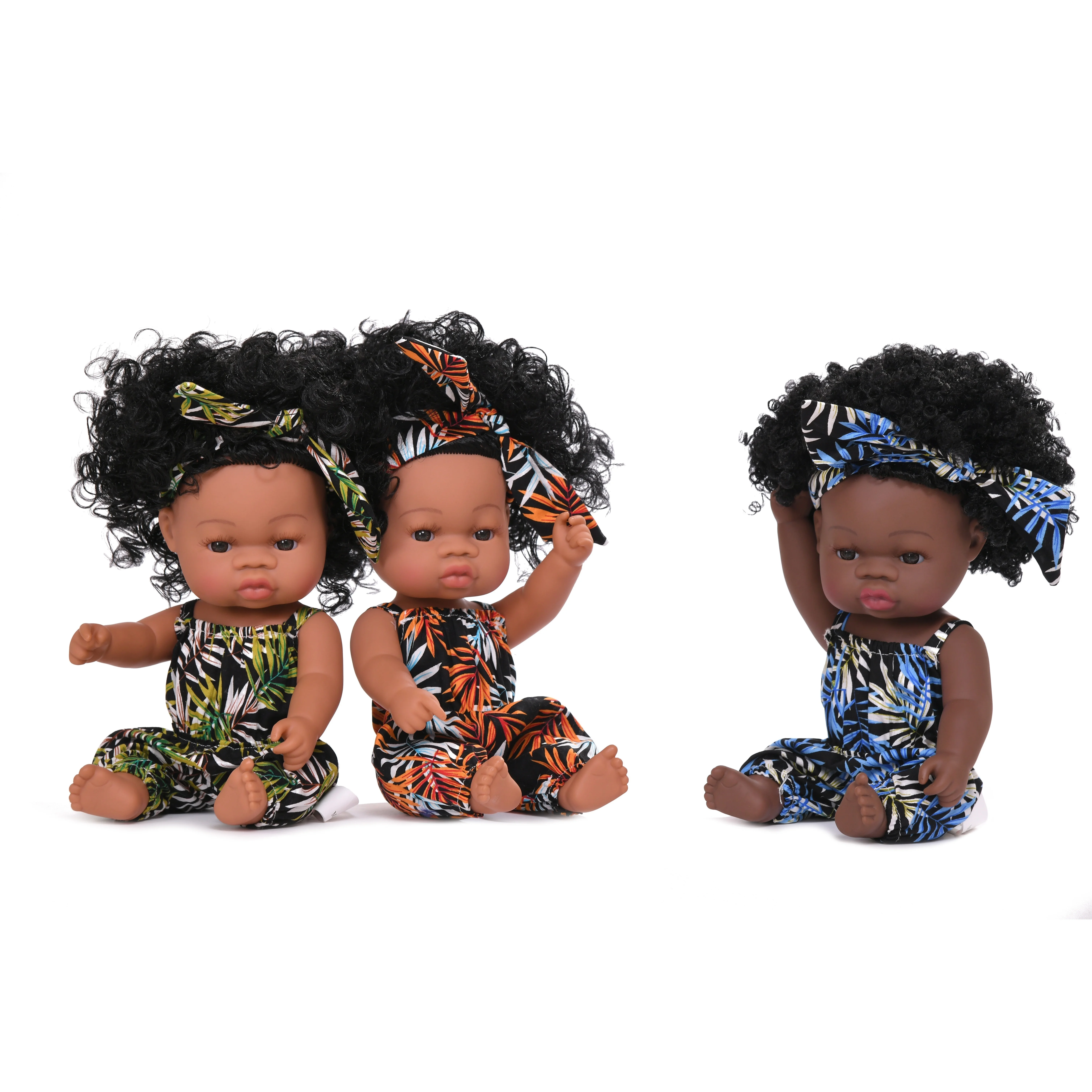 Black skin Lifelike Reborn Baby Vinyl African baby doll toy black silicone doll