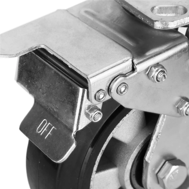 Стул 6 8 дюймов 150 мм 28 мм литой ролик колеса с центральным тормозом