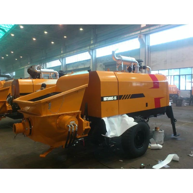 Новый трейлер насос HBT5008C-5S дизельного трейлера бетононасос
