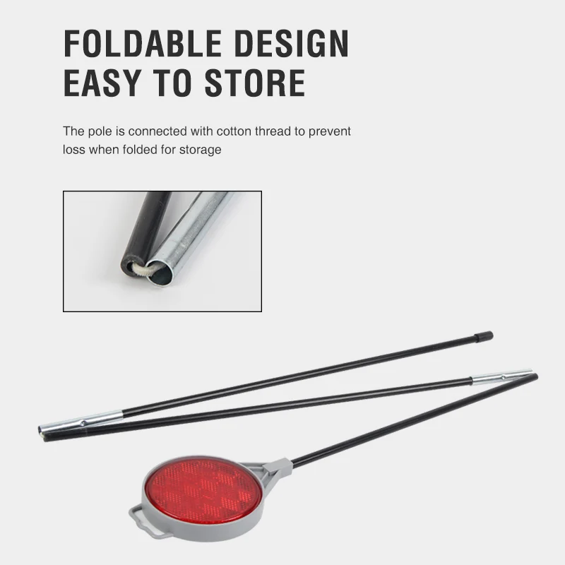 48 inch High Visible Reflective Driveway Markers Metal Driveway Reflectors for Road Property Line Yard Snow Plowing