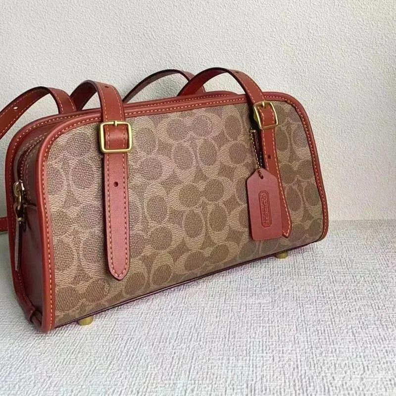 2024 New Designer Bag Fashion Trendy Casual Boston Handbag for Women Simple Classic Female PU Leather Shoulder Bag Leisure Bolsa